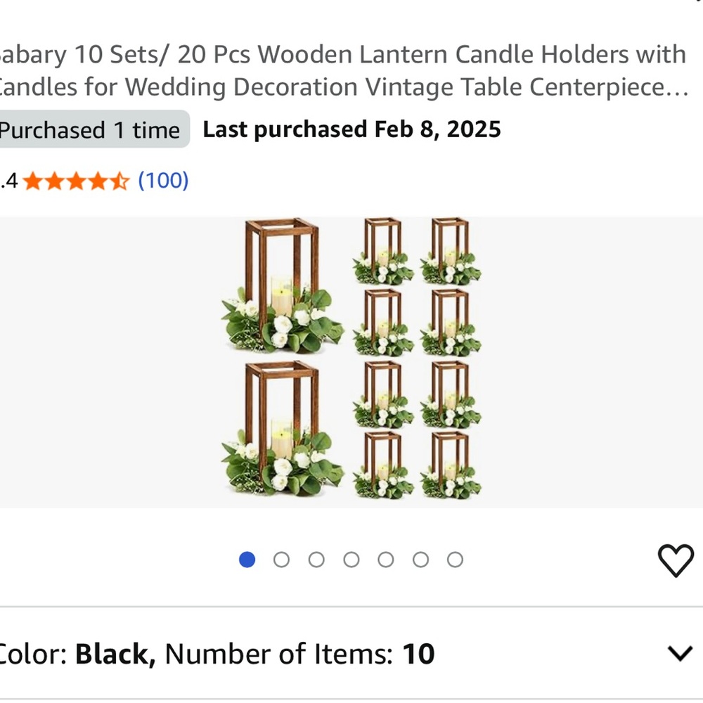 Wooden Lantern Candle Holders - Black